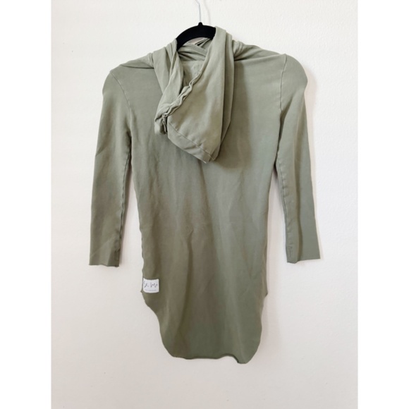 NWOT Be Mi Organic French Terry Cotton Luna Hoodie Dress Olive 4-5 - Picture 6 of 7